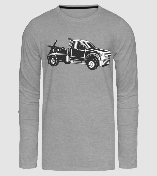 Mașină de remorcare model gri pe tricou