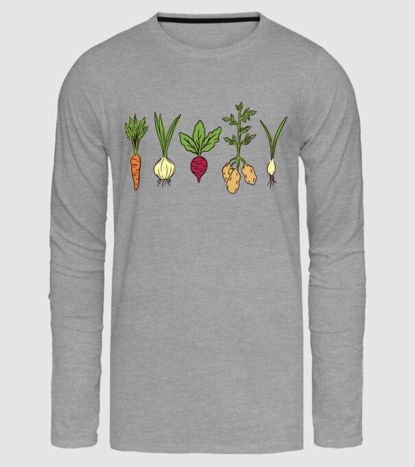 Legume model gri pe tricou
