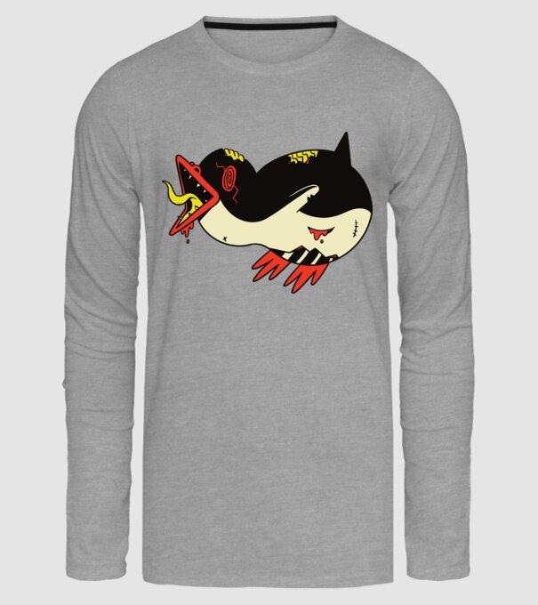 Pinguin Zombie model gri pe tricou