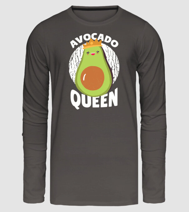 Avocado Queen Regina Avocado model gri închis pe tricou
