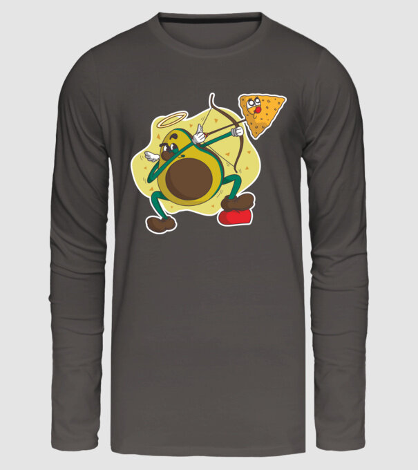 Dragoste de Avocado model gri închis pe tricou