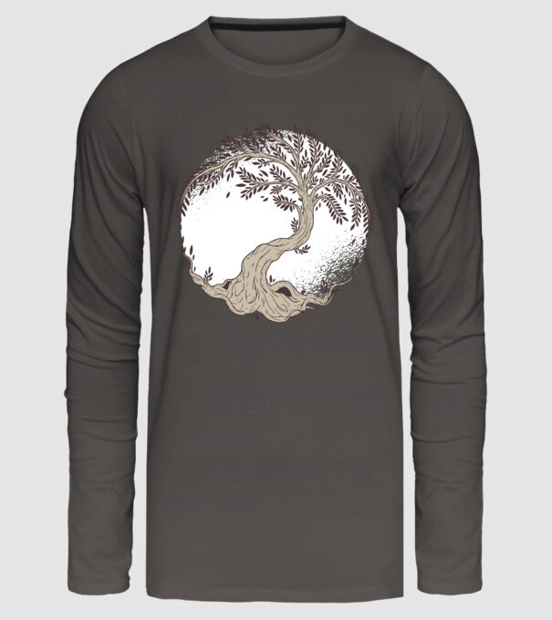 Copacul vieții model gri închis pe tricou