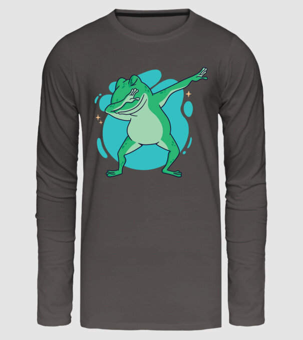 Broască DAB model gri închis pe tricou