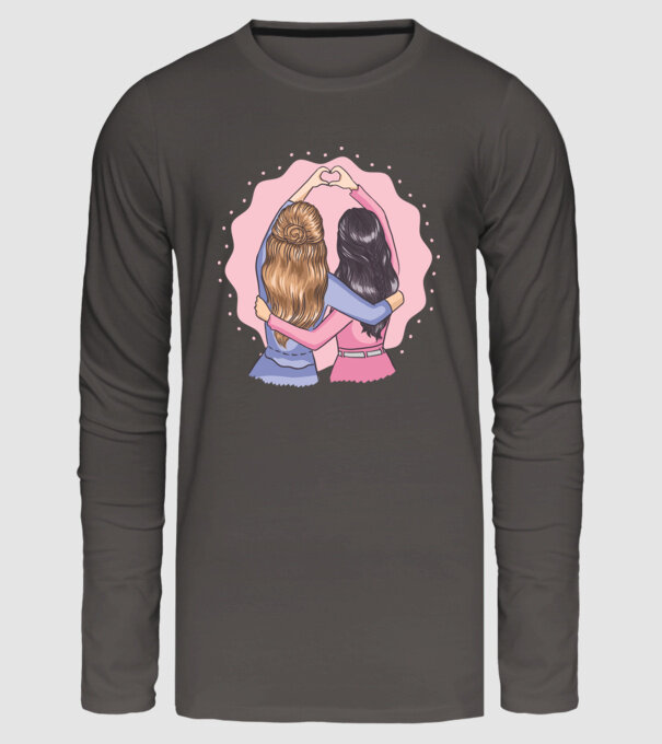 Best Friends Forever - Cele mai bune prietene model gri închis pe tricou