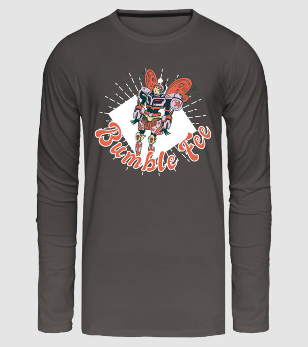 Bumble Fee - Zâna Robot model gri închis pe tricou