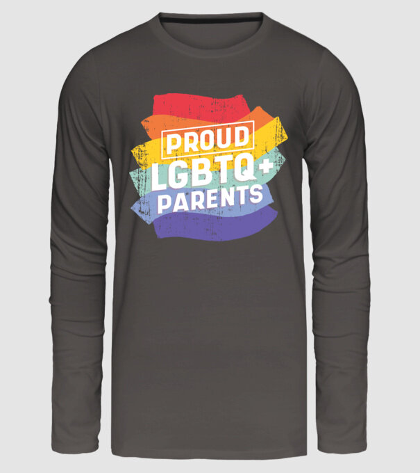 Părinți mândri LGBTQ model gri închis pe tricou
