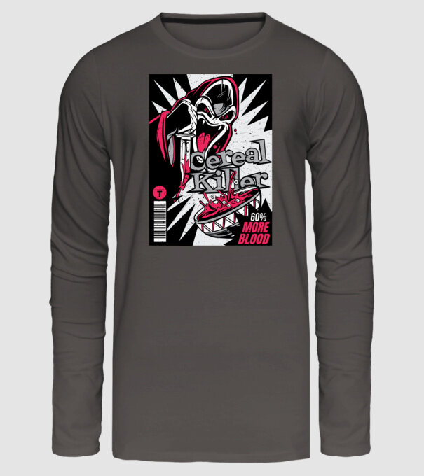 Cereal Killer model gri închis pe tricou