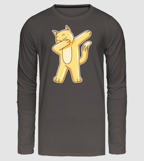 Pisică DAB model gri închis pe tricou