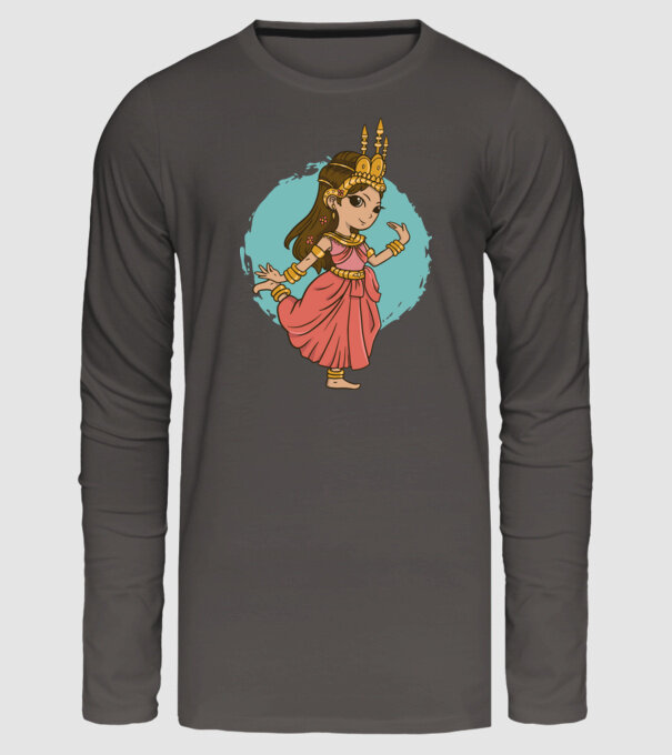 Prințesă drăguță model gri închis pe tricou