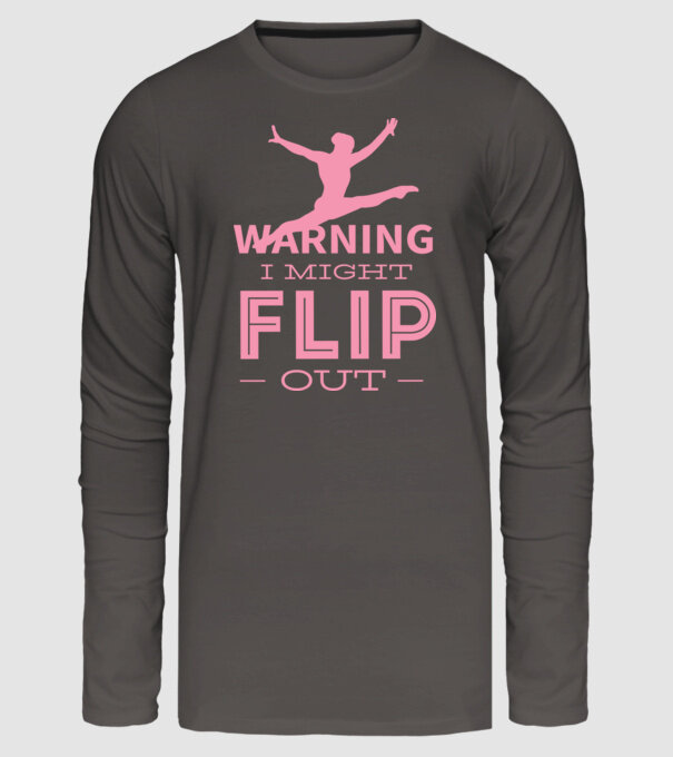 Gimnast model gri închis pe tricou