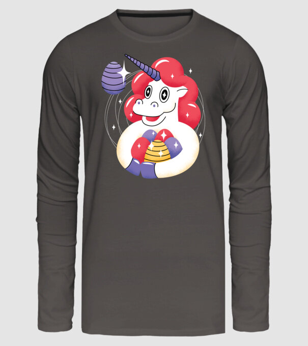 Unicorn de Paște model gri închis pe tricou