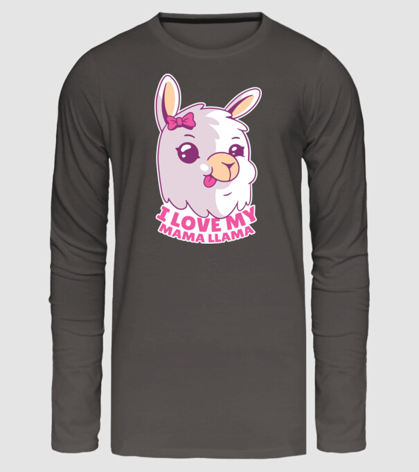 I Love My Papa Llama tricou drăguț cu lamă pentru bunica model gri închis pe tricou