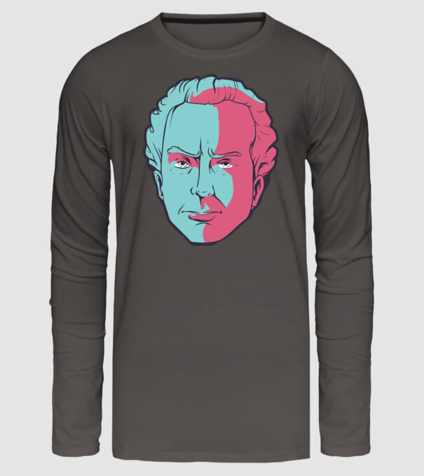 Immanuel Kant model gri închis pe tricou