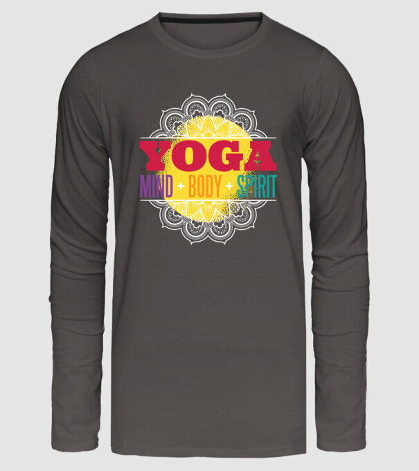 Valori yoga model gri închis pe tricou