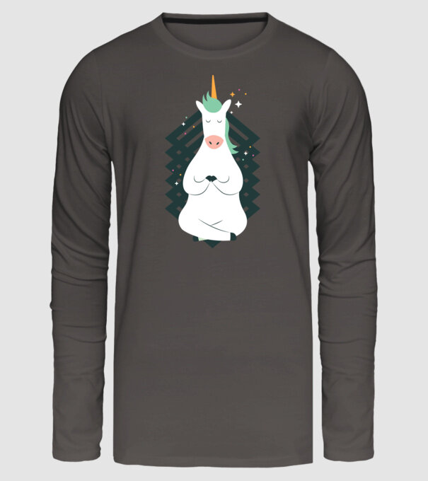 Yoga Unicron model gri închis pe tricou