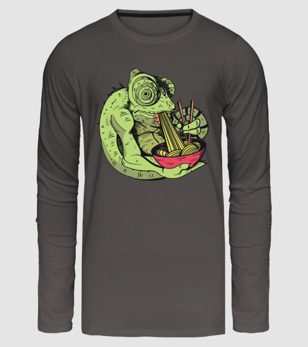 Cameleon cu paste model gri închis pe tricou