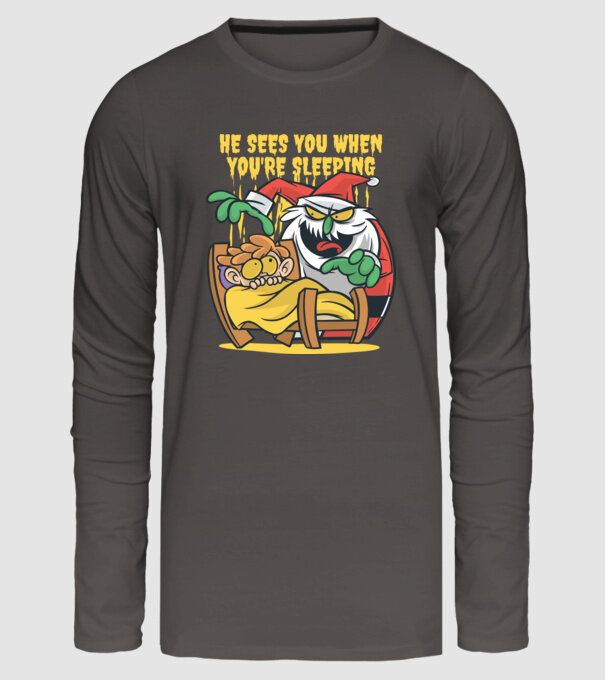 Elf de Crăciun model gri închis pe tricou