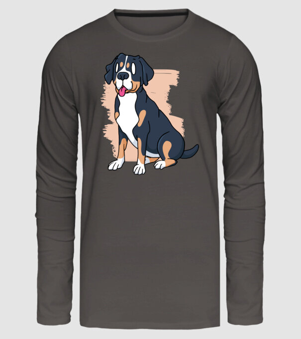 Câine model gri închis pe tricou