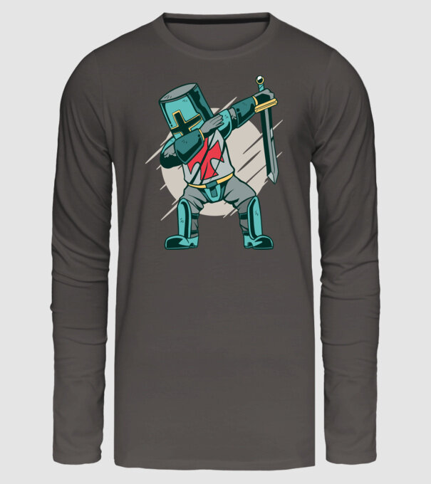 Cavaler DAB model gri închis pe tricou