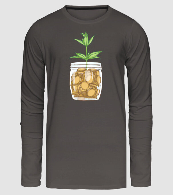 Plantă pușculiță porcușor model gri închis pe tricou