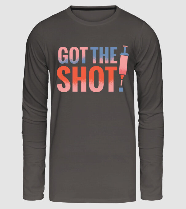 Am fost vaccinat model gri închis pe tricou