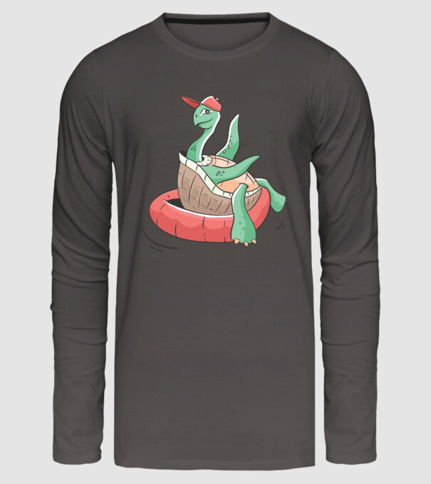 Broască țestoasă cool model gri închis pe tricou