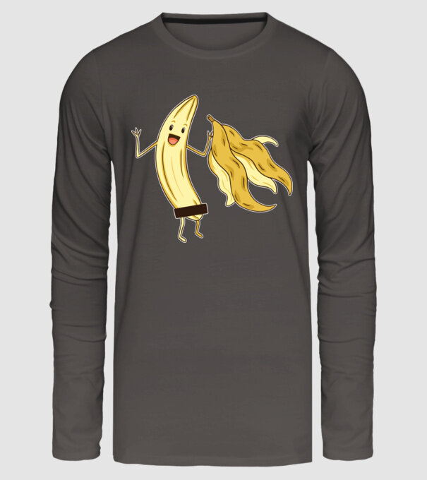 Banană goală model gri închis pe tricou