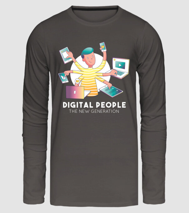 Oamenii multitasking sunt generația viitoare model gri închis pe tricou