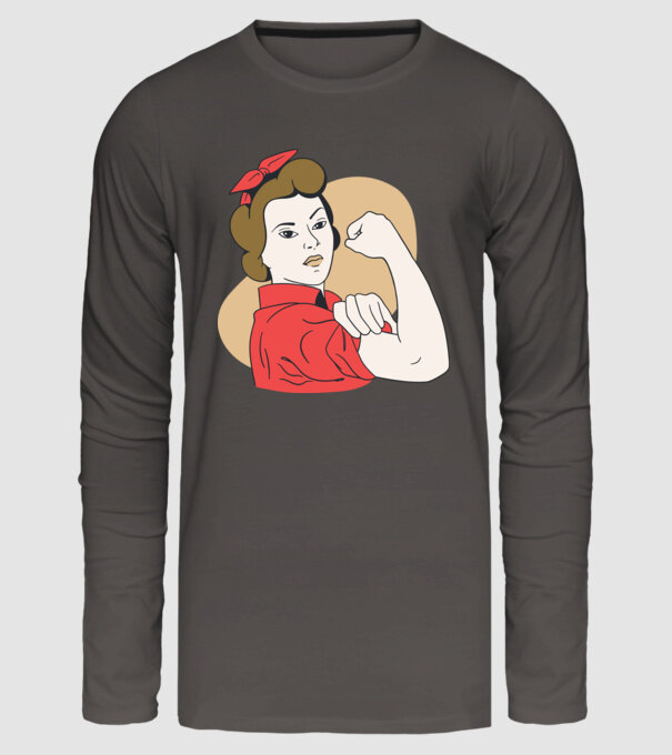Emanciparea femeilor model gri închis pe tricou
