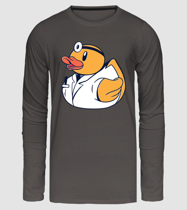 Medic Rățușcă de cauciuc model gri închis pe tricou