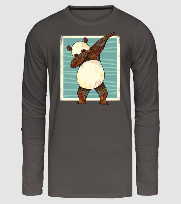 Panda DAB dans model gri închis pe tricou