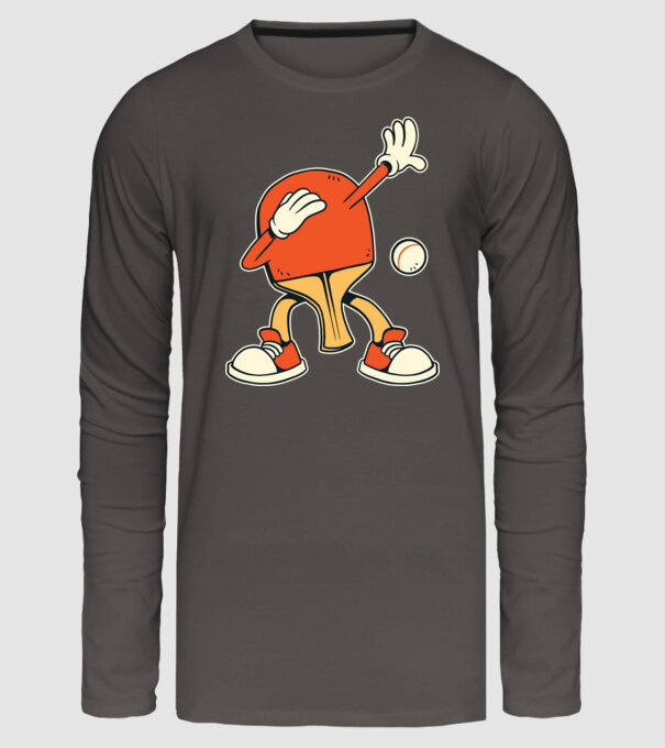 Ping Pong DAB model gri închis pe tricou