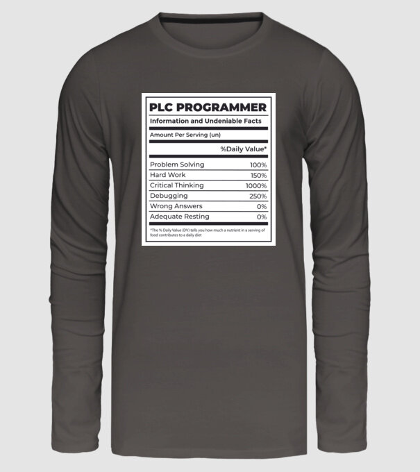 Programator PLC model gri închis pe tricou
