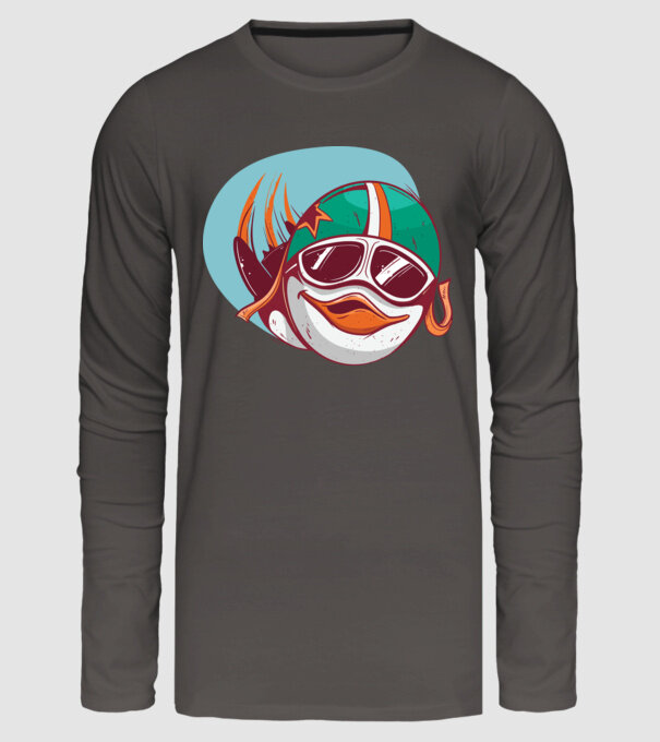Pinguin Zburător model gri închis pe tricou