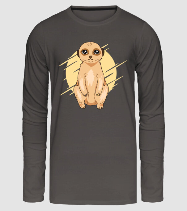 Suricată model gri închis pe tricou