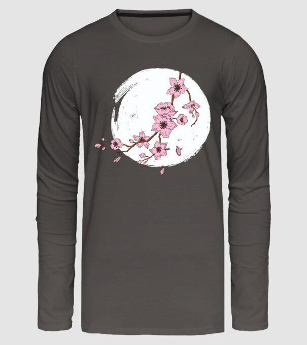 Înflorire de primăvară model gri închis pe tricou