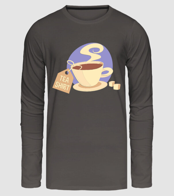 Teashirt model gri închis pe tricou