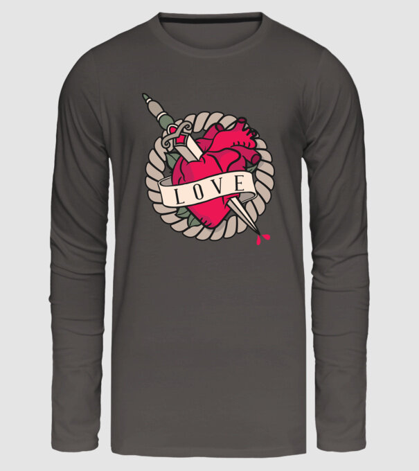 Fire and Ice model gri închis pe tricou