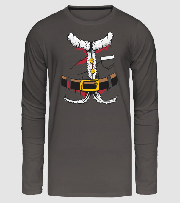 Costum amuzant Moș Crăciun - costum pentru Crăciun model gri închis pe tricou