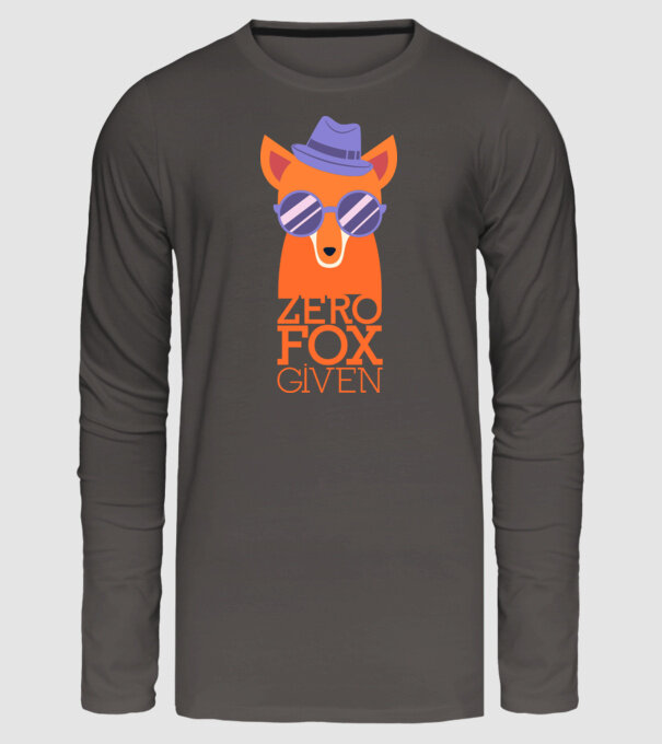 Zero Fox Given model gri închis pe tricou