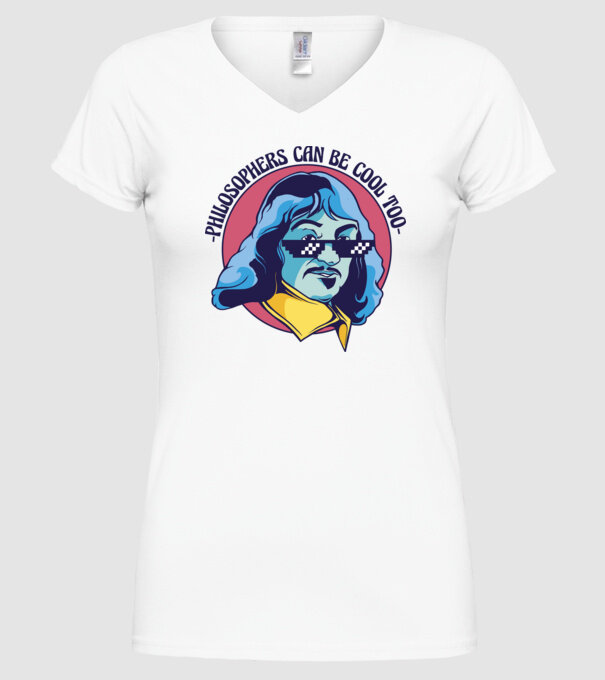 Chiar și Filozofii pot fi cool model alb pe tricou
