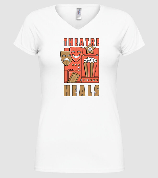Teatrul vindecă model alb pe tricou