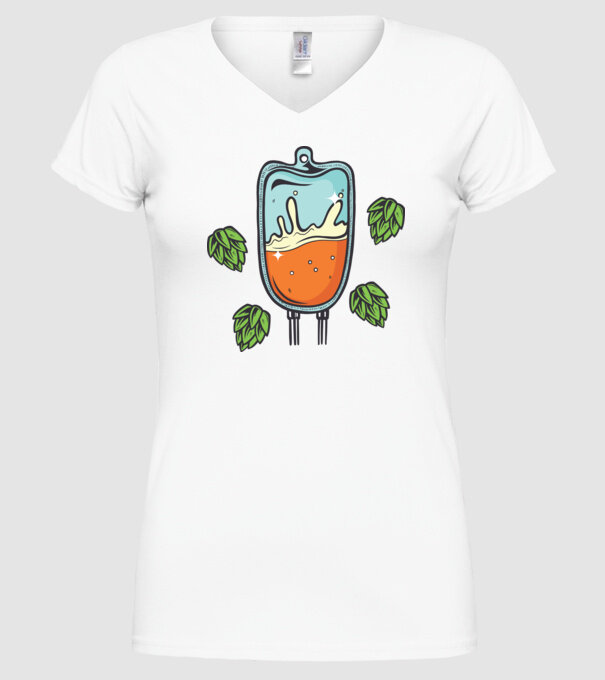 Grupa mea de sânge este IPA model alb pe tricou