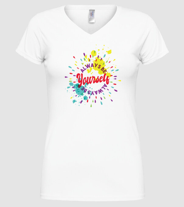 Always be yourself model alb pe tricou