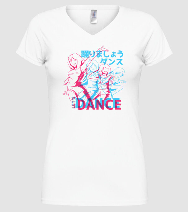 Anime Dance model alb pe tricou