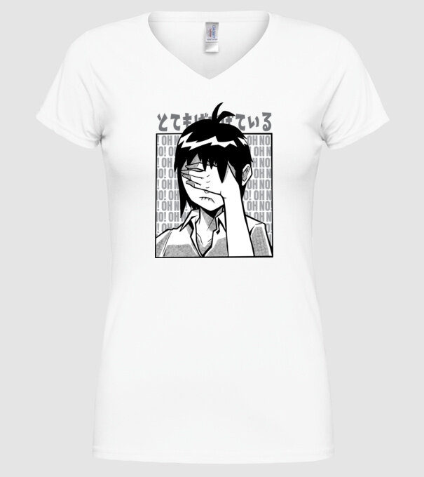 Cap Anime model alb pe tricou