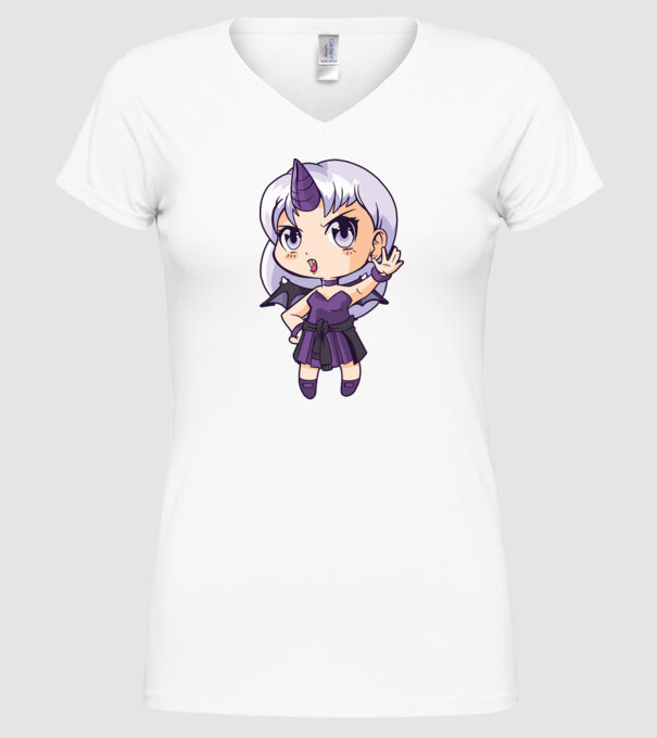 Anime Manga Fată Unicorn model alb pe tricou