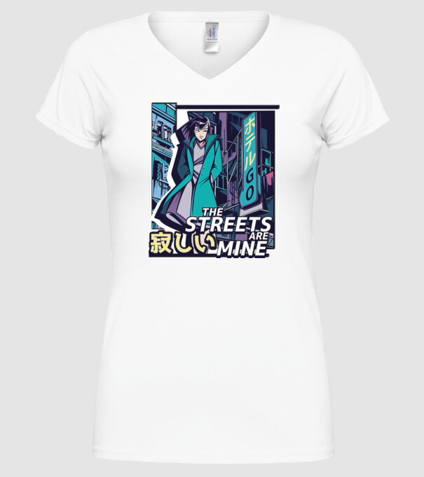 Anime Vaporwave benzi desenate model alb pe tricou