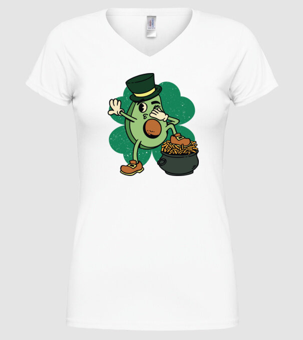 Avocado St. Patrick DAB model alb pe tricou