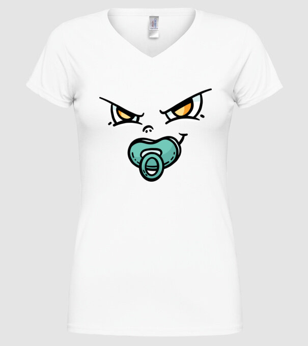 Zâmbet de bebe model alb pe tricou